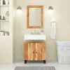 vidaXL Miroir 70x50 cm bois massif acacia et verre Voir les images du produit 2