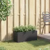 vidaXL Podwyższone łóżko z 2 przegrodami czarne 72x30x32 cm Podgląd zdjęcia produktu 3