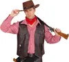 Cowboy Herren Weste braun Wilder Westen Karneval Fasching Produktbild-Vorschau 1