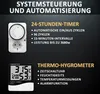 A graphic displaying two electronic devices with accompanying text describing their features. Produktbild-Vorschau