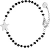 Bracelet en acier chirurgical avec perles noires Star Voir les images du produit 5