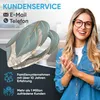 A woman is smiling and clapping her hands in front of a product image. The image also contains text and icons related to customer service and company information. Náhled obrázku produktu