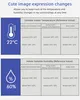 A chart showing recommended indoor temperature and humidity levels for different rooms and seasons. Produktbild-Vorschau