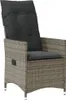 Gartensessel Verstellbar mit Kissen Grau Poly Rattan Produktbild-Vorschau 1
