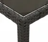 3-tlg. Garten-Essgruppe mit Kissen Schwarz Poly Rattan Produktbild-Vorschau 6