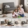 A collage showing a sofa in different settings and a mother and daughter playing with blocks. Podgląd zdjęcia produktu