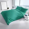 Renforce Bettwäsche Set 200x200 cm 80x80 cm Petrol Uni 100% Produktbild-Vorschau 5