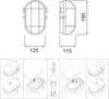 Technical drawings and installation instructions for a light fixture. Produktbild-Vorschau
