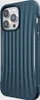 A close-up, side-view of a blue phone case with a ribbed texture. Produktbild-Vorschau