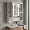 Armoire De Toilette Avec Miroir Rea Luna 70X80 Led Blanc Voir les images du produit 6