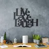 Wallity, Live Love Laugh, décoration murale, noir, métal, Voir les images du produit 1