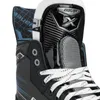 A close-up view of the top part of a black hockey skate. Podgląd zdjęcia produktu