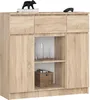Akord Commode 2 Portes 3 Tiroirs 1 Petite Porte Chêne Voir les images du produit 1
