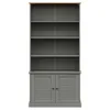 The Living Store Bücherregal VIGO Grau 85x35x170 cm Produktbild-Vorschau 4