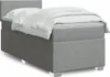 vidaXL Boxspringbett mit Matratze Hellgrau 90x200 cm Stoff Produktbild-Vorschau 2