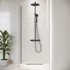 Duschwand Florida 40 x 200cm Glas Duschabtrennung Schwarz - Produktbild-Vorschau 3
