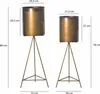 FineBuy Blumentopf 2er Set Metall Pflanzkübel Gold mit Produktbild-Vorschau 3