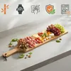 Bamboe serveerplank, naturel, geschikt voor contact met Productafbeelding-voorbeeld 4