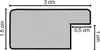 A diagram showing the dimensions of a picture frame profile. Produktbild-Vorschau