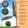 Ikodm Gartenschirm 3m Grau, Ampelschirm mit 28 LED, Produktbild-Vorschau 6