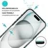 3x Schutzglas Panzerfolie Klar für iPhone 15 Anbringhilfe + Produktbild-Vorschau 2