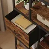 HOMCOM Standregal Bücherregal mit 2 Stoffschubladen 9 Produktbild-Vorschau 9