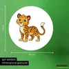 Huuraa Aufkleber Leopard Comic 10cm rund Sticker Produktbild-Vorschau 3