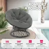 Ratanové otočné kreslo Gargano 92 x 80 x 80,5 cm Náhľad obrázku produktu 5