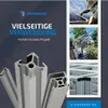 Aluprofil 30x30 Nut 8, B-Typ (Schwarz eloxiert) - 700mm Produktbild-Vorschau 3