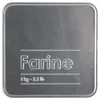 Contenitore per farina, 1 kg, metallo, nero Anteprima dell’immagine prodotto 3
