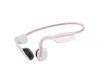 A pair of white and pink bone conduction headphones against a white background. Produktbild-Vorschau