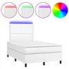 The Living Store Boxspringbett mit Matratze & LED Weiß Produktbild-Vorschau 2