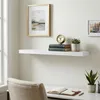 Relaxdays Wandregal, HxBxT: 4 x 100 x 23 cm, Holzoptik & Produktbild-Vorschau 6