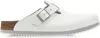 A single white Birkenstock Boston Super Grip Clog shown from the side. Náhľad obrázku produktu