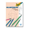 A product shot of a millimeter paper block with pencils. Podgląd zdjęcia produktu