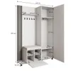 Garderoben-Set LIVIA Links Weiß – Garderobenschrank mit Produktbild-Vorschau 7