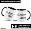 Huuraa Kaffeetasse Lügner mit Herz 330ml Schwarz Keramik Produktbild-Vorschau 2
