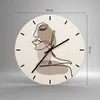 Wanduhr - Rund - Glasuhr - Zeichnung einzeilig Frau - Produktbild-Vorschau 3