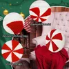 Weihnachtskissen mit Zuckerstangen-Pfefferminzmotiv, Produktbild-Vorschau 2