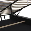 Close-up view of the internal mechanism and wooden slats of a bed frame. Produktbild-Vorschau