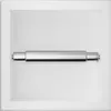 A recessed toilet paper holder with a silver roller bar, set against a white background. Produktbild-Vorschau