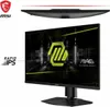 A marketing image of an MSI gaming monitor, showing its front and top views, with promotional text and logos. Produktbild-Vorschau