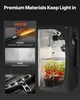 A marketing image showing a grow tent with plants inside, along with close-ups of its materials and zippers. Anteprima dell’immagine prodotto