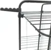 A close-up view of a black drying rack. Produktbild-Vorschau