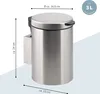bremermann Wand-Kosmetikeimer 3 l, Badmülleimer Produktbild-Vorschau 7