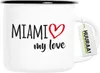 Huuraa Emaille Tasse Miami my love 300ml Vintage Produktbild-Vorschau 1