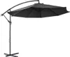 A black cantilever umbrella on a white background. Voir les images du produit