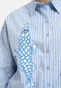 Milano Italy OVERSIZED SHIRT BLOU CORNFLOWER PRINT 42 Produktbild-Vorschau 6