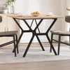 vidaXL Esstisch Y-Gestell 90x90x75,5 Massivholz Kiefer und Produktbild-Vorschau 2