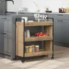 vidaXL Küchentrolley Artisan-Eiche 70 x 30 x 82 cm Produktbild-Vorschau 3